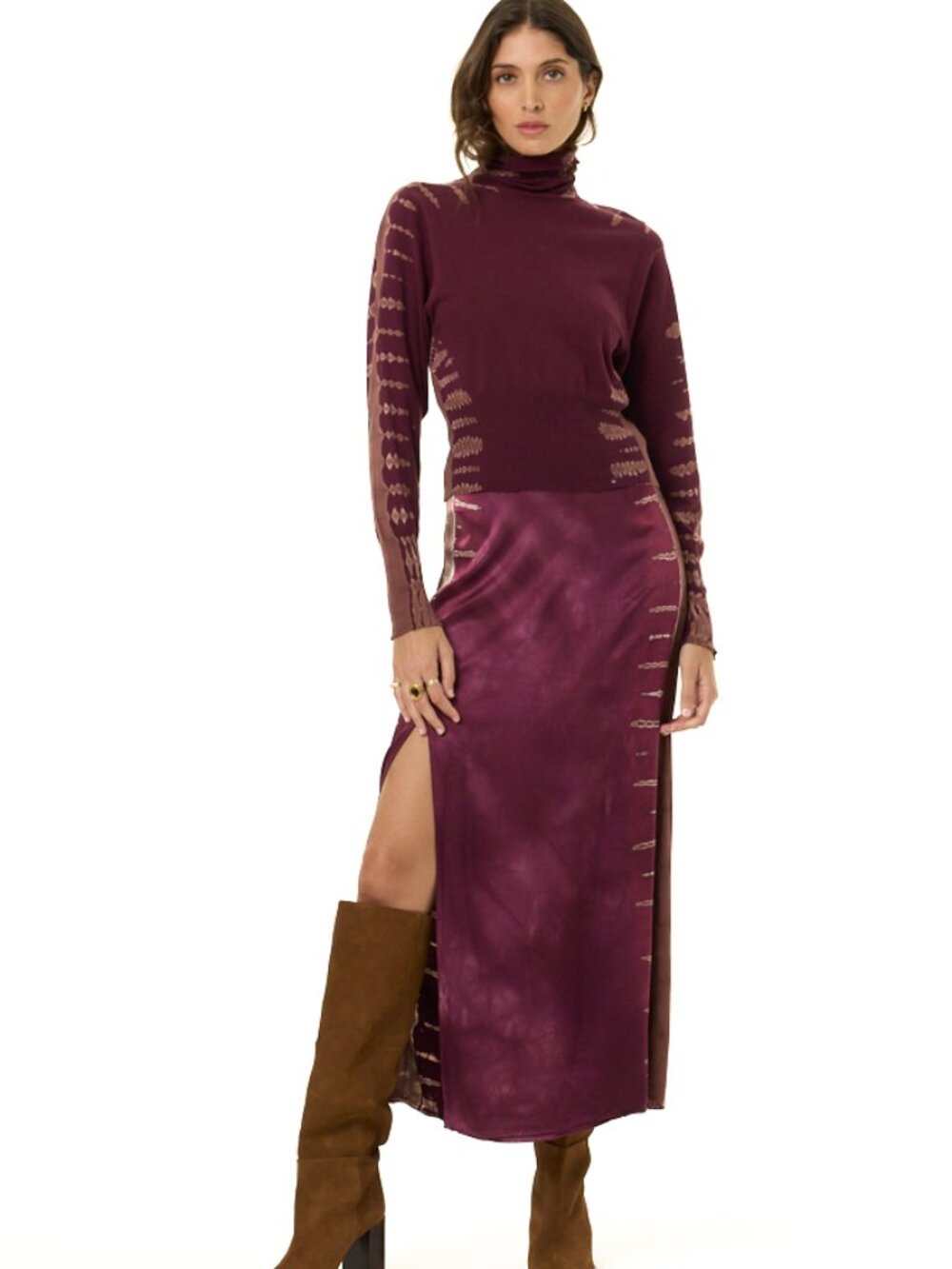 YFB Jacklyn Maxi Skirt Cherry Lacquer